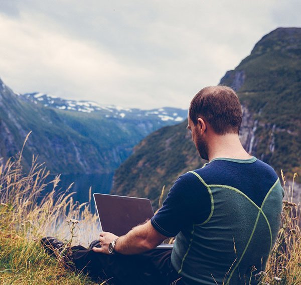 guy in mountains